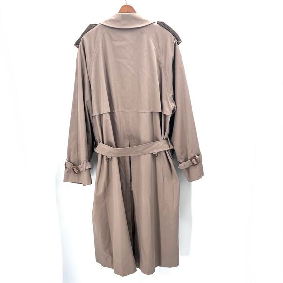 Vintage Burberrys of London Tan Trench Coat with Nova Check Lining Mens 44 - Picture 7 of 16